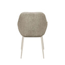 Silla ISABELLA de patas beige, en taupe, vista trasera