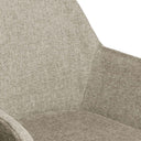 Silla ISABELLA de patas beige, en taupe, detalle del acabado