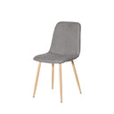 Silla ILIANA, en gris claro, vista en perspectiva