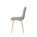 Silla ILIANA, en gris claro, vista lateral