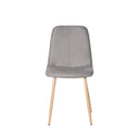 Silla ILIANA, en gris claro, vista frontal