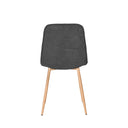 Silla ILIANA, en gris oscuro, vista trasera