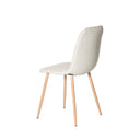 Silla ILIANA, en beige, vista trasera en perspectiva