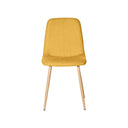 Silla ILIANA, en mostaza, vista frontal