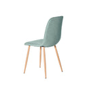Silla ILIANA, en menta, vista trasera en perspectiva