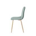 Silla ILIANA, en menta, vista lateral