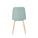 Silla ILIANA, en menta, vista trasera