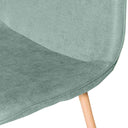 Silla ILIANA, en menta, detalle del acabado