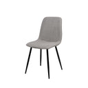 Silla MARLEEN, en gris claro, vista en perspectiva