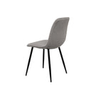 Silla MARLEEN, en gris claro, vista trasera en perspectiva