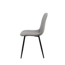 Silla MARLEEN, en gris claro, vista lateral