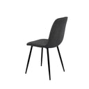 Silla MARLEEN, en gris oscuro, vista trasera en perspectiva