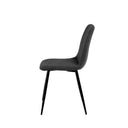 Silla MARLEEN, en gris oscuro, vista lateral