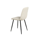 Silla MARLEEN, en beige, vista trasera en perspectiva