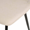 Silla MARLEEN, en beige, detalle del acabado