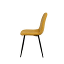 Silla MARLEEN, en mostaza, vista lateral