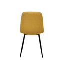 Silla MARLEEN, en mostaza, vista trasera