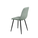 Silla MARLEEN, en menta, vista trasera en perspectiva