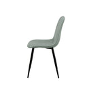 Silla MARLEEN, en menta, vista lateral