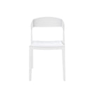 Silla ADELYN, en blanco, vista frontal