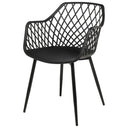 Silla CHARLOTTE, en negro, vista en perspectiva