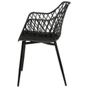 Silla CHARLOTTE, en negro, vista lateral