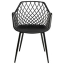 Silla CHARLOTTE, en negro, vista frontal