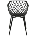 Silla CHARLOTTE, en negro, vista trasera