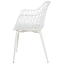 Silla CHARLOTTE, en blanco, vista lateral