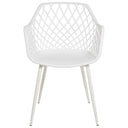 Silla CHARLOTTE, en blanco, vista frontal