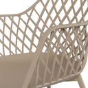 Silla CHARLOTTE, en beige, detalle del acabado