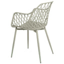 Silla CHARLOTTE, en menta, vista trasera en perspectiva