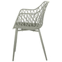 Silla CHARLOTTE, en menta, vista lateral