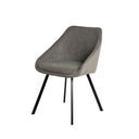 Silla MACIE, en gris claro, vista en perspectiva