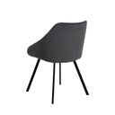 Silla MACIE, en gris oscuro, vista trasera en perspectiva