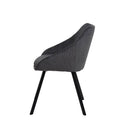 Silla MACIE, en gris oscuro, vista lateral
