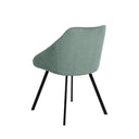 Silla MACIE, en menta, vista trasera en perspectiva