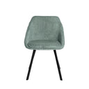 Silla MACIE, en menta, vista frontal