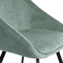 Silla MACIE, en menta, detalle del acabado