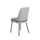 Silla GWEN, en gris claro, vista trasera en perspectiva