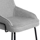 Silla GWEN, en gris claro, detalle del acabado