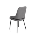 Silla GWEN, en gris oscuro, vista trasera en perspectiva