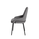 Silla GWEN, en gris oscuro, vista lateral