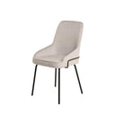 Silla GWEN, en beige, vista en perspectiva