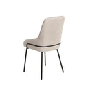 Silla GWEN, en beige, vista trasera en perspectiva