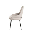 Silla GWEN, en beige, vista lateral