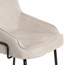 Silla GWEN, en beige, detalle del acabado