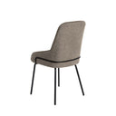 Silla GWEN, en taupe, vista trasera en perspectiva