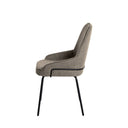 Silla GWEN, en taupe, vista lateral