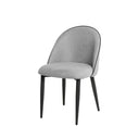 Silla SLOANE, en gris claro, vista en perspectiva